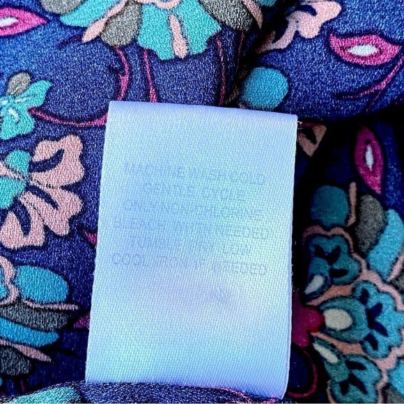 Daniel Rainn Stitch Fix Floral Sleeveless Blue Blouse Size L - Picture 5 of 7